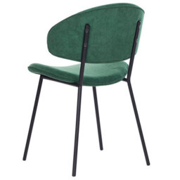 Beliani Set Of 2 Dining Chairs Kiana Fabric Dark Green - thumbnail 6