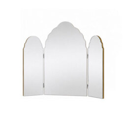 Melody Maison Antique Gold Arched Triple Vanity Mirror 60Cm X 72Cm - thumbnail 7