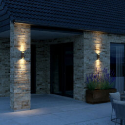 Nordlux Nico Outdoor Aluminium Wall Light Weatherproof Brown,mains