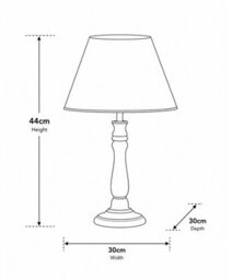 Lighting Supermarket Camden Modern Candlestick Table Lamp With Natural Linen Shade - Cream & Gold - thumbnail 5