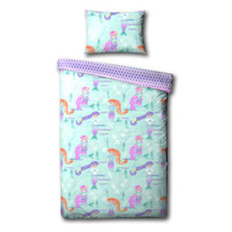 Little Furn. Mermaid Graphic Kids Duvet Cover Set, Toddler/junior, Blue - thumbnail 4