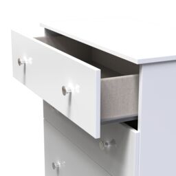 Yarmouth Ready Assembled Matt White No Effect 4 Drawer Deep Chest (H)1067mm (W)740mm (D)390mm - thumbnail 4