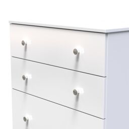 Yarmouth Ready Assembled Matt White No Effect 4 Drawer Deep Chest (H)1067mm (W)740mm (D)390mm - thumbnail 3