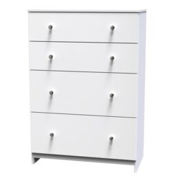Yarmouth Ready Assembled Matt White No Effect 4 Drawer Deep Chest (H)1067mm (W)740mm (D)390mm - thumbnail 2