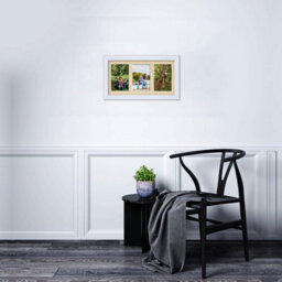 AK Frames 40X20Cm White Classic Multi Photo Frame With Ivory Mount - Holds 3 Apertures (3X) 6X4 Photos - thumbnail 3
