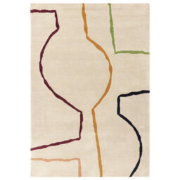 Furniturebox Uk Wexley Multicolour Sketch Lines Rug 160X230 - thumbnail 2