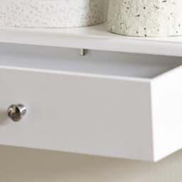 Sobuy Frg43-L-W, Floating Shelf With 3 Drawers - Modern Wall Mounted Shelf For Bedroom, Hallway & Living Room, White - thumbnail 8