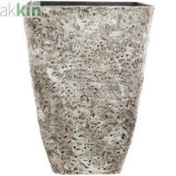 Concrete Look Planter Tall Square 42.5Cm  Grey
