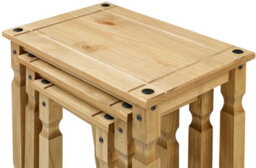 Nest Of Tables Piccolo Mexican Solid Pine Side End By - thumbnail 5