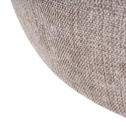 Wyld And Coco Taupe Fabric Upholstered Oval Bench Stool Pouffe, W100 X D60 X H44Cm - thumbnail 6