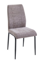 Aspect Furniture Set Of 2 Anna Upholstered Dining Chairs Black Legs,light Brown Fabric - thumbnail 5