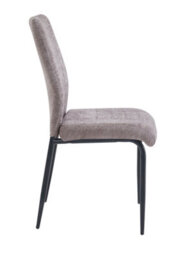 Aspect Furniture Set Of 2 Anna Upholstered Dining Chairs Black Legs,light Brown Fabric - thumbnail 6