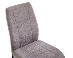Aspect Furniture Set Of 2 Anna Upholstered Dining Chairs Black Legs,light Brown Fabric - thumbnail 8