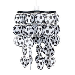 Valuelights Children's Black And White Football Bedroom/nursery Ceiling Light Shade (D)23Cm - thumbnail 1