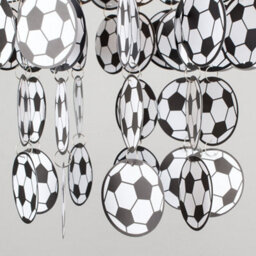 Valuelights Children's Black And White Football Bedroom/nursery Ceiling Light Shade (D)23Cm - thumbnail 3
