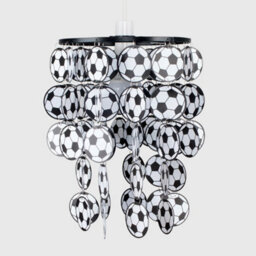 Valuelights Children's Black And White Football Bedroom/nursery Ceiling Light Shade (D)23Cm - thumbnail 4
