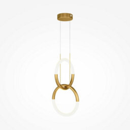 Luminosa Lighting Luminosa Maytoni Node Modern 2 Light Integrated Led Pendant Ceiling Light Gold 3000K - thumbnail 1
