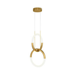 Luminosa Lighting Luminosa Maytoni Node Modern 2 Light Integrated Led Pendant Ceiling Light Gold 3000K - thumbnail 2