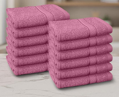 Casabella 12 Pack Flannel Face Cloth - 100% Cotton Face Towels Soft & Absorbent Super Quality Washcloths - image 1