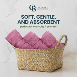 Casabella 12 Pack Flannel Face Cloth - 100% Cotton Face Towels Soft & Absorbent Super Quality Washcloths - thumbnail 3