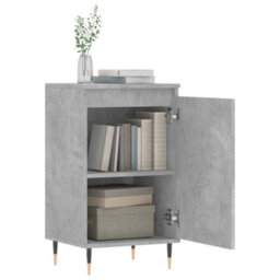 Berkfield Sideboards 2 Pcs Concrete Grey 40X35X70 Cm Engineered Wood - thumbnail 4