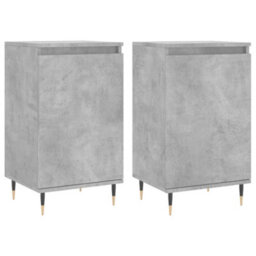 Berkfield Sideboards 2 Pcs Concrete Grey 40X35X70 Cm Engineered Wood - thumbnail 2