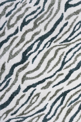 The Rugs Moodi Shaggy Green Nyra Rug Runner Abstract Thick High Pile For Living Rooms, Bedrooms, Hallways, Kitchens - image 1