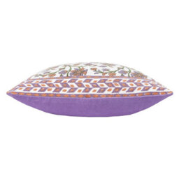 Paoletti Mentera Floral Cotton Velvet Feather Filled Cushion - thumbnail 3