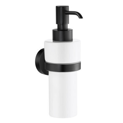 Smedbo Porcelain 200Ml Soap Dispenser With Round Wall Mount Holder