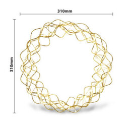 Netagon Outdoor 140 Led Copper Christmas Door Wreath With Timer And Power Supply And 10M Lead - thumbnail 2