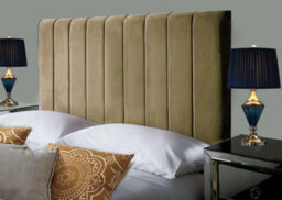 "Slumbre Portland Plush Velvet 4Ft Small Double 36"" Headboard -  Coffee"
