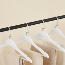 Sobuy Kls18-Sch, Wall-Mounted Clothes Rail,coat Stands, Fixed Pipe Garment Rack Open Wardrobe Closet Organiser,black - thumbnail 8