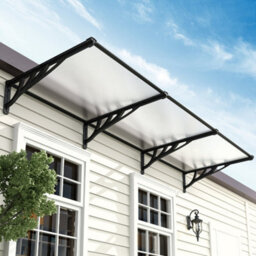 Breeins Retractable Front Door Canopy Outdoor Awning Window Garden Canopy Patio Porch Awning Rain Shelter Cover W 270 Cm - thumbnail 1