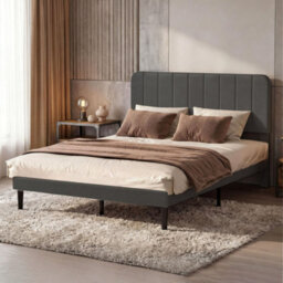 Levede Double Bed Frame With Adjustable Headboard Velvet Upholstered - thumbnail 1
