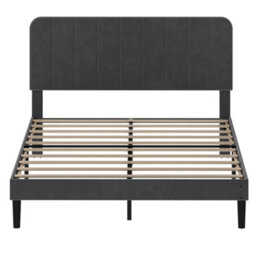 Levede Double Bed Frame With Adjustable Headboard Velvet Upholstered - thumbnail 3