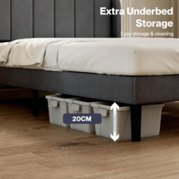 Levede Double Bed Frame With Adjustable Headboard Velvet Upholstered - thumbnail 8