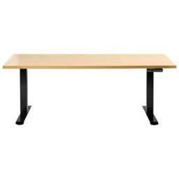 Beliani Electric Adjustable Standing Desk Destines Black/ Light Brown 160 Cm 72 Cm - thumbnail 4