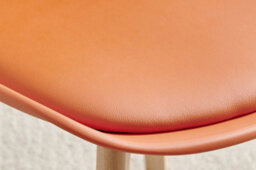 Furniturebox Set Of 2 Dining Chairs - Stockholm Scandi Dining Chairs - Orange Plastic Wood Leg Dining Chairs - Kitchen Dining Room Chairs - thumbnail 7