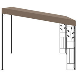 Berkfield Wall-Mounted Gazebo 3X3X2.5 M Taupe - thumbnail 3