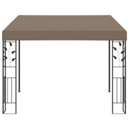 Berkfield Wall-Mounted Gazebo 3X3X2.5 M Taupe - thumbnail 2