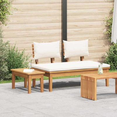 Walplus Garden Bench 2 Pcs Brown Solid Teak Wood - image 1
