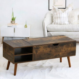 Rafaelo Mobilia Wooden Lift Top Coffee Table With Hidden Storage - thumbnail 3