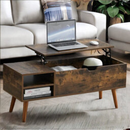 Rafaelo Mobilia Wooden Lift Top Coffee Table With Hidden Storage - thumbnail 2