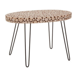 Orsina Stable And Durable Oval Table, Oval Design Table With Hairpin Legs, Easy To Maintain Cocktail Round Table - thumbnail 1