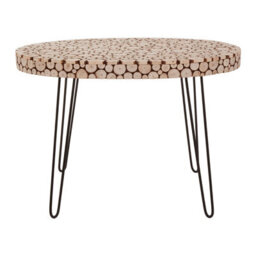Orsina Stable And Durable Oval Table, Oval Design Table With Hairpin Legs, Easy To Maintain Cocktail Round Table - thumbnail 2