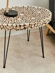 Orsina Stable And Durable Oval Table, Oval Design Table With Hairpin Legs, Easy To Maintain Cocktail Round Table - thumbnail 9