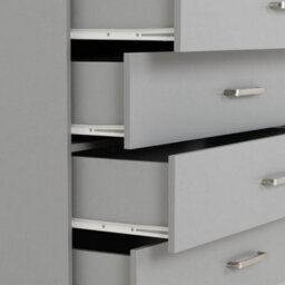 Seconique Dakota 4 Drawer Chest Of Drawers Light Grey - thumbnail 6