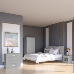 Seconique Dakota 4 Drawer Chest Of Drawers Light Grey - thumbnail 8