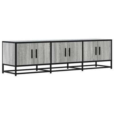 Berkfield Industrial Tv Cabinet Grey Sonoma 150X35X41 Cm Engineered Wood And Metal