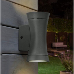 Long Life Lamps Company Black Outdoor Double Wall Light Cone Shape Zlc313 - thumbnail 8